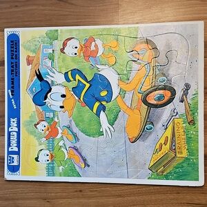 Disney, Donald Duck and Nephews Frame-tray Puzzle, Vintage 1979, 11.5 x 9.5 Inch
